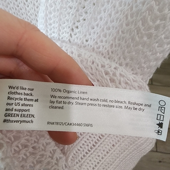 EILEEN FISHER 100% organic linen open Knit Tunic - Picture 4 of 4